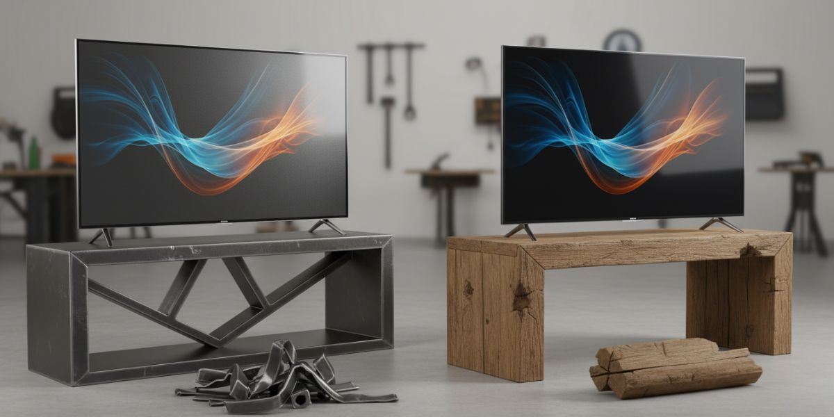 100% Métal ou 100% Bois : quel matériau est le plus robuste pour votre TV ?