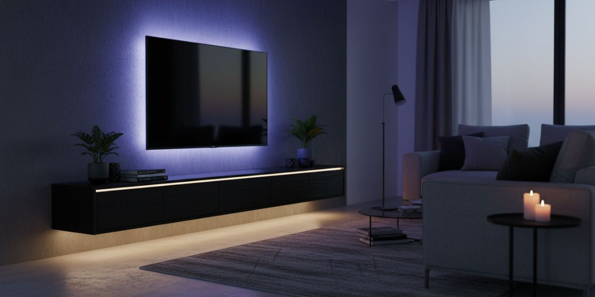 Meuble TV avec LED : gadget ou véritable atout pour l'ambiance du salon ?