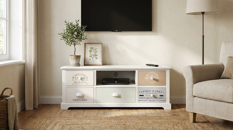 Collection Meuble TV Blanc et Bois