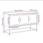 Meuble TV Blanc avec Rangement en Acier - 100,5 cm