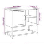 Meuble TV en Acier Gris - 68 cm