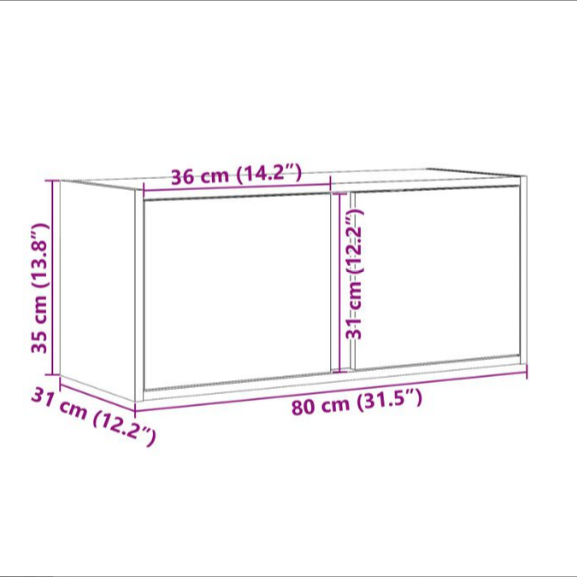 Meuble TV Design avec Lumière Effet Béton - 100 cm