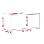 Meuble TV Design avec Lumière Effet Béton - 100 cm