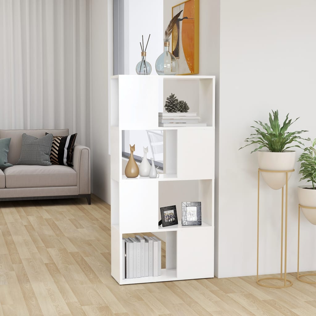 Bibliothèque Meuble TV Sur Mesure Blanc - 80 cm-Mon Meuble TV-1-60 x 24 x 124.5 cm-17