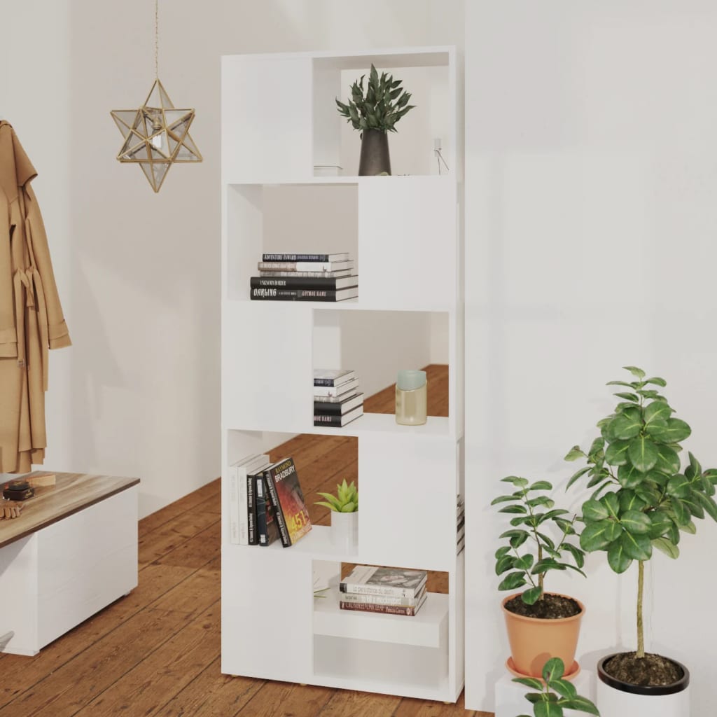 Bibliothèque Meuble TV Sur Mesure Blanc - 80 cm-Mon Meuble TV-1-60 x 24 x 155 cm-9