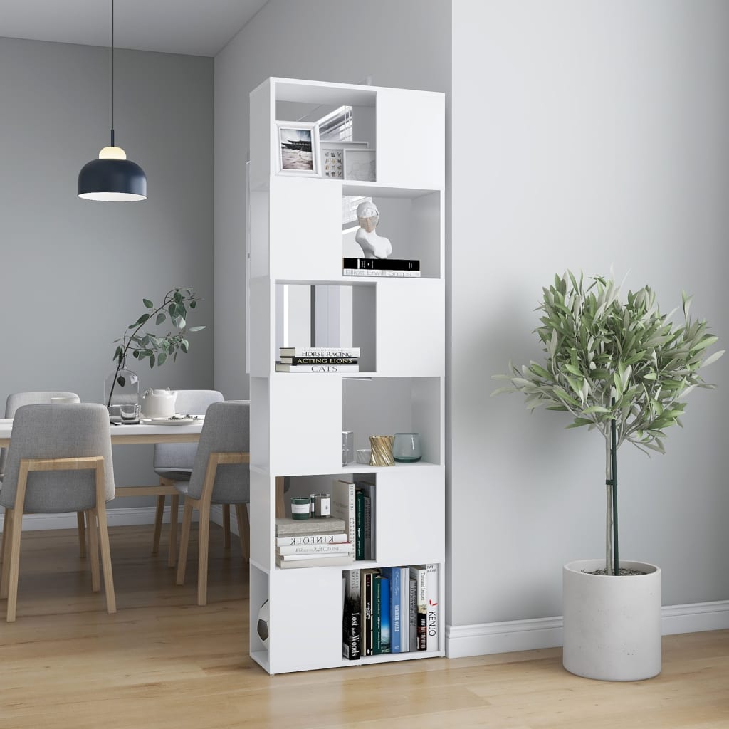 Bibliothèque Meuble TV Sur Mesure Blanc - 80 cm-Mon Meuble TV-1-60 x 24 x 186 cm-12