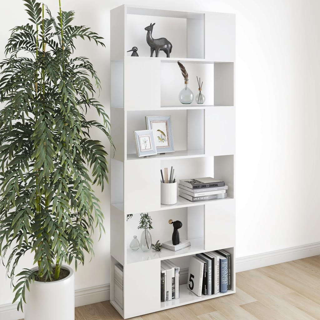 Bibliothèque Meuble TV Sur Mesure Blanc - 80 cm-Mon Meuble TV-1-80 x 24 x 186 cm-19