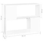 Bibliothèque Meuble TV Sur Mesure Blanc - 80 cm-Mon Meuble TV-1-80 x 24 x 186 cm-7