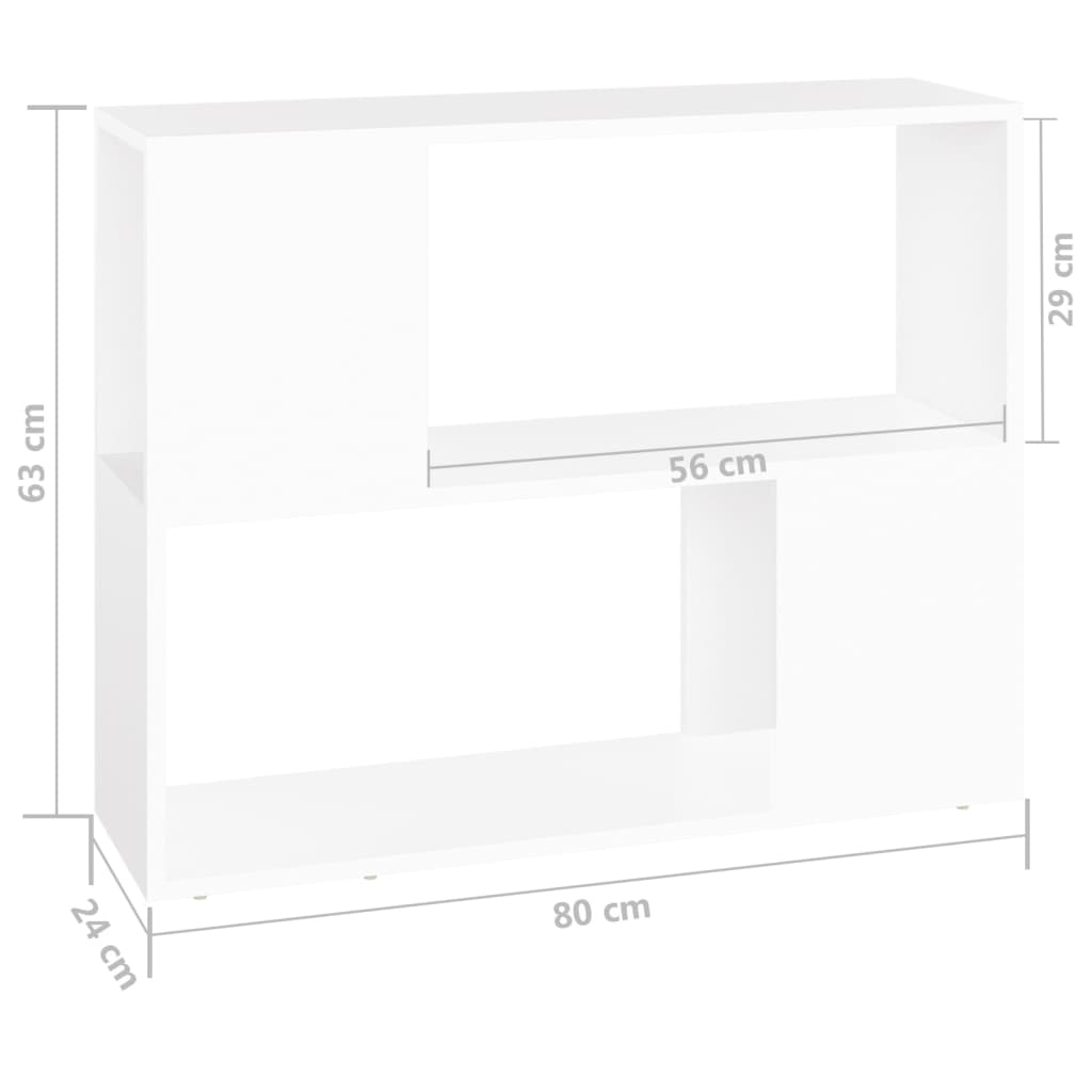 Bibliothèque Meuble TV Sur Mesure Blanc - 80 cm-Mon Meuble TV-1-80 x 24 x 186 cm-7