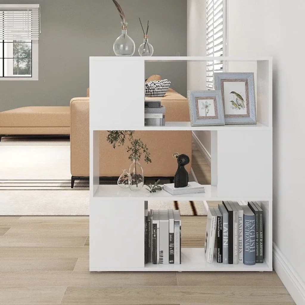 Bibliothèque Meuble TV Sur Mesure Blanc - 80 cm-Mon Meuble TV-1-80 x 24 x 94 cm-13