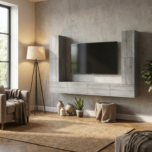 bibliotheque-tv-bois-finition-gris-sonoma-8-pieces-decor