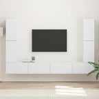 Bibliothèque TV Bois Finition Gris Sonoma - 8 Pièces-Mon Meuble TV-Blanc-13