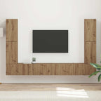Bibliothèque TV Bois Finition Gris Sonoma - 8 Pièces-Mon Meuble TV-Chêne artisanal-20