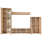 Bibliothèque TV Intégrée Effet Chêne Sonoma - 260 cm-Mon Meuble TV-Chêne-1-3