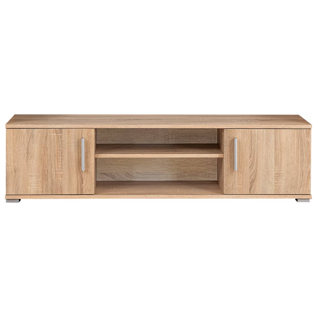 Bibliothèque TV Intégrée Effet Chêne Sonoma - 260 cm-Mon Meuble TV-Chêne-1-7