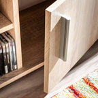 Bibliothèque TV Intégrée Effet Chêne Sonoma - 260 cm-Mon Meuble TV-Chêne-1-8