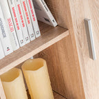 Bibliothèque TV Intégrée Effet Chêne Sonoma - 260 cm-Mon Meuble TV-Chêne-1-9