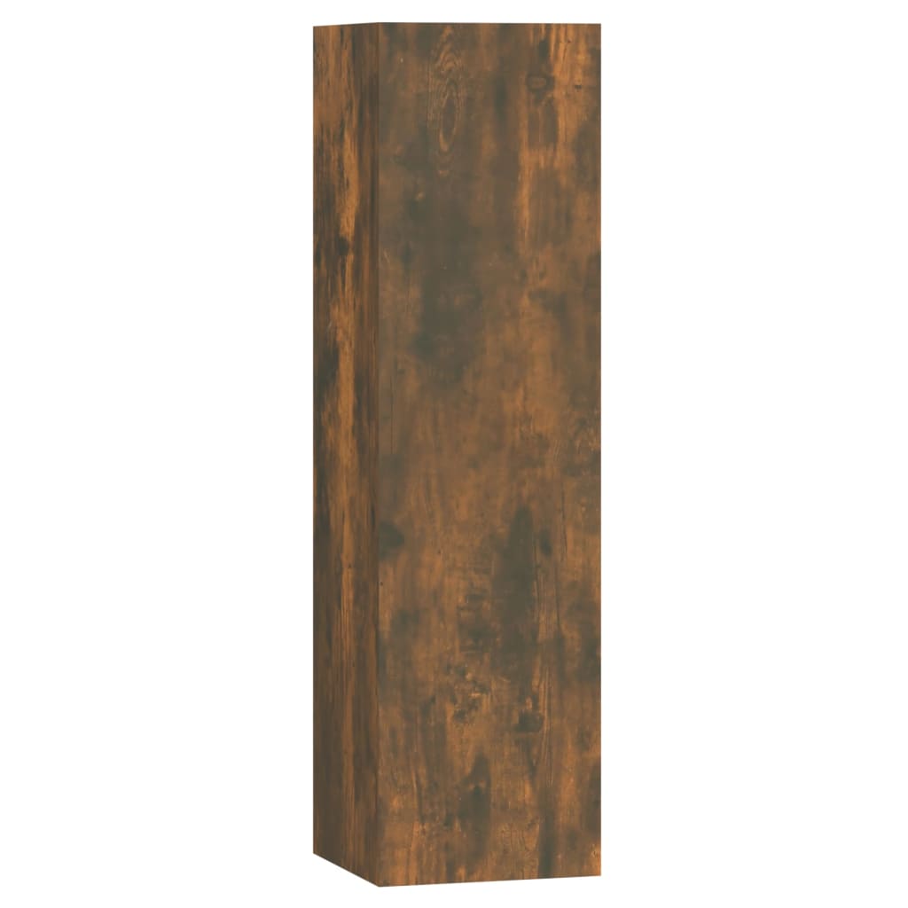 Bibliothèque TV Murale Effet Chêne Fumé - 7 Pièces-Mon Meuble TV-6