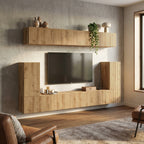 decoration-meuble-tv-mural-effet-chene-artisanal-5-pieces-decor