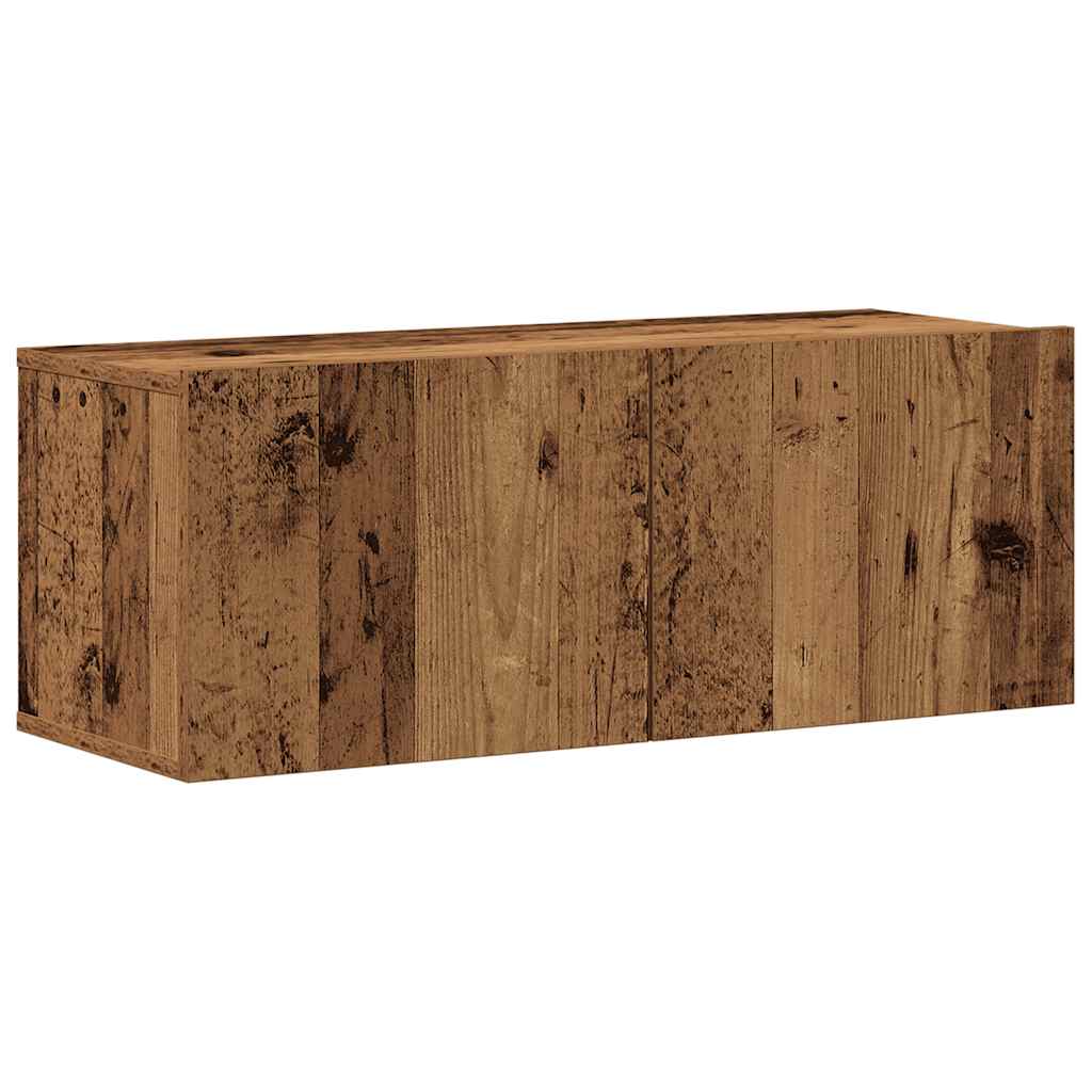 Ensemble Bibliothèque TV Effet Vieux Bois - 8 Pièces-Mon Meuble TV-6