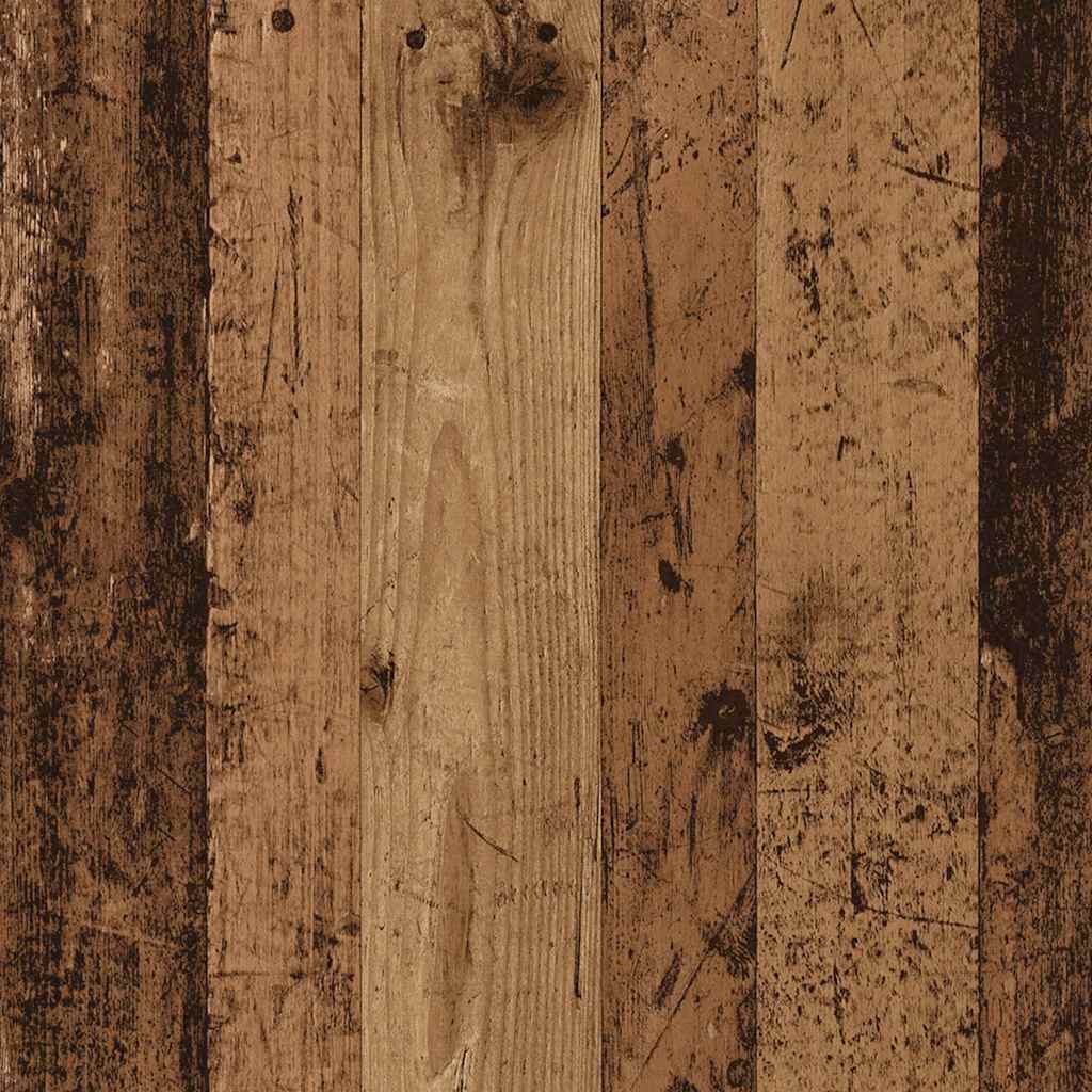 Ensemble Bibliothèque TV Effet Vieux Bois - 8 Pièces-Mon Meuble TV-8