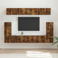 Ensemble de Meuble TV Mural Effet Chêne Fumé - 5 Pièces-Mon Meuble TV-2