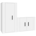 Ensemble Meuble TV Blanc 100 cm - Suspendu-Mon Meuble TV-Blanc-1