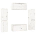 Ensemble Meuble TV Bois et Blanc en Pin - 6 Pièces-Mon Meuble TV-Blanc-1