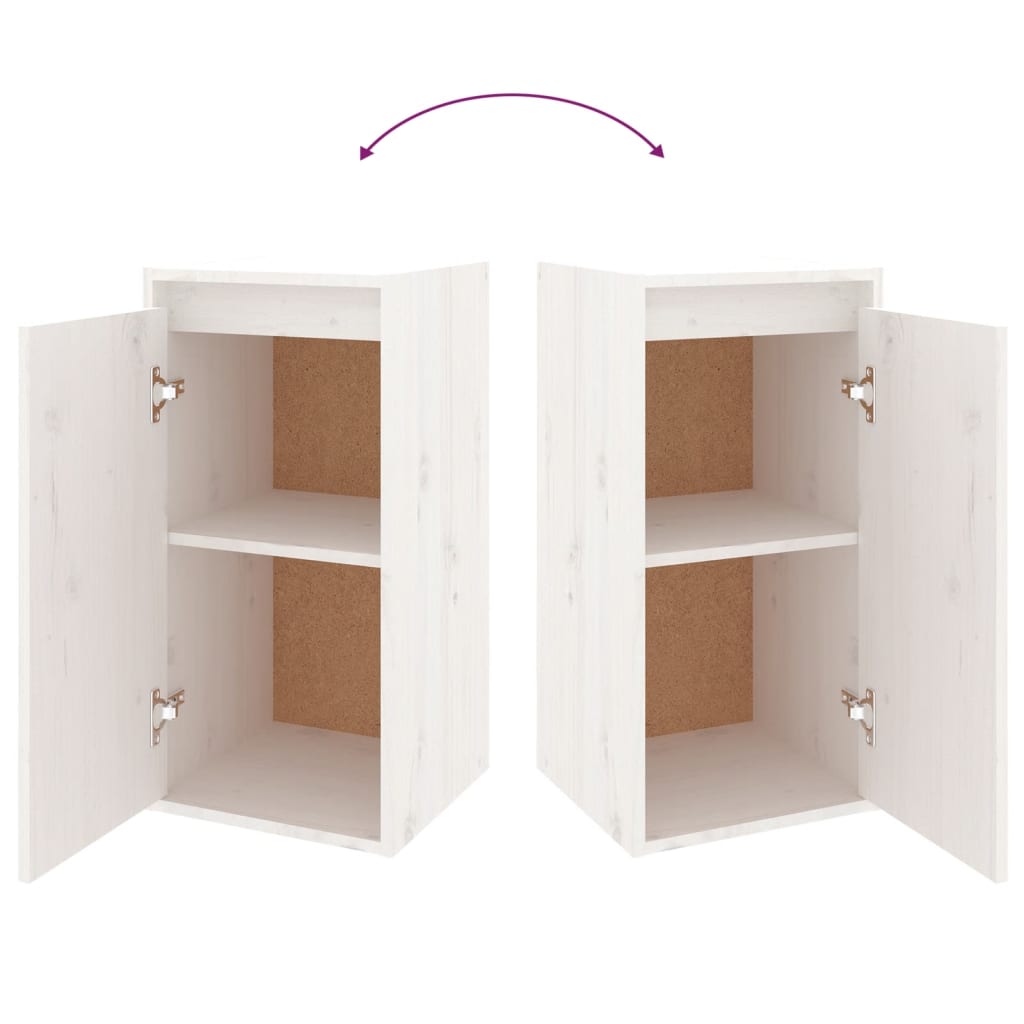 Ensemble Meuble TV Bois et Blanc en Pin - 6 Pièces-Mon Meuble TV-Blanc-6