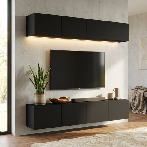 ensemble-meuble-tv-bois-et-noir-4-pieces-decor