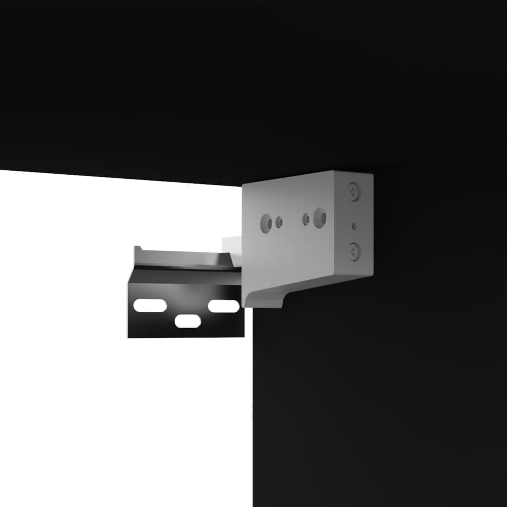 Ensemble Meuble TV Bois et Noir - 4 Pièces-Mon Meuble TV-Gris béton-80 cm-4-6