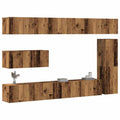 Ensemble Meuble TV Design Effet Vieux Bois - 7 Pièces-Mon Meuble TV-3