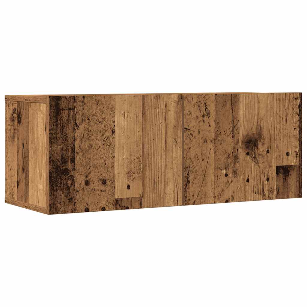 Ensemble Meuble TV Design Effet Vieux Bois - 7 Pièces-Mon Meuble TV-4