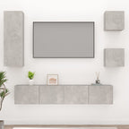 Ensemble Meuble TV Gris Béton - 5 Pièces-Mon Meuble TV-1