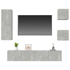 Ensemble Meuble TV Gris Béton - 5 Pièces-Mon Meuble TV-4