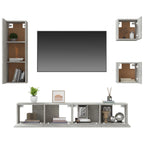 Ensemble Meuble TV Gris Béton - 5 Pièces-Mon Meuble TV-5