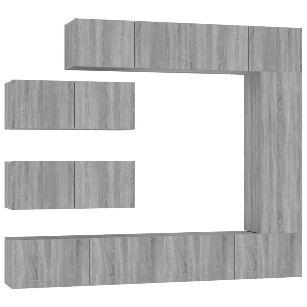 Ensemble Meuble TV Gris Effet Chêne Sonoma - 7 Pièces-Mon Meuble TV-2