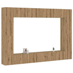 Ensemble Meuble TV Gris et Bois - 8 Pièces-Mon Meuble TV-Chêne artisanal-100 cm-4-13