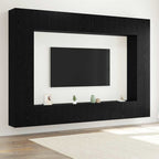 Ensemble Meuble TV Gris et Bois - 8 Pièces-Mon Meuble TV-Chêne noir-100 cm-4-20