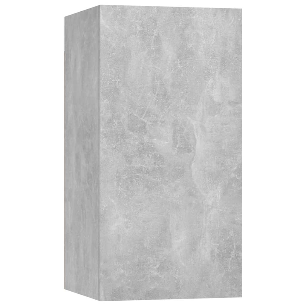 Ensemble Meuble TV Gris et Bois - 8 Pièces-Mon Meuble TV-Gris béton-60 cm-1-8