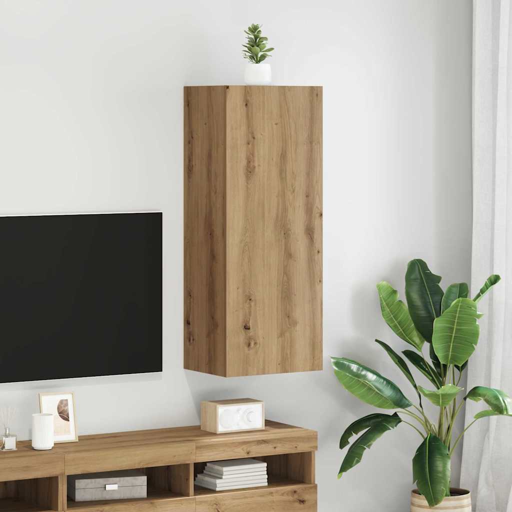 Ensemble Meuble TV Marron Effet Chêne Fumé - 102 cm-Mon Meuble TV-Chêne artisanal-102 cm-1-15