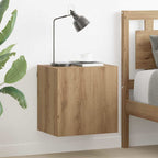 Ensemble Meuble TV Marron Effet Chêne Fumé - 102 cm-Mon Meuble TV-Chêne artisanal-40 cm-2-43