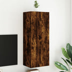 Ensemble Meuble TV Marron Effet Chêne Fumé - 102 cm-Mon Meuble TV-Chêne fumé-102 cm-1-2