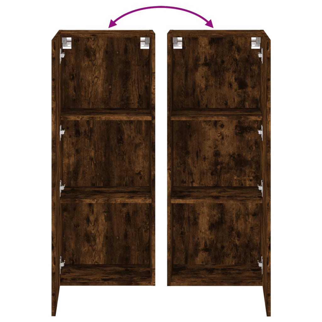Ensemble Meuble TV Marron Effet Chêne Fumé - 102 cm-Mon Meuble TV-Chêne fumé-40 cm-1-10
