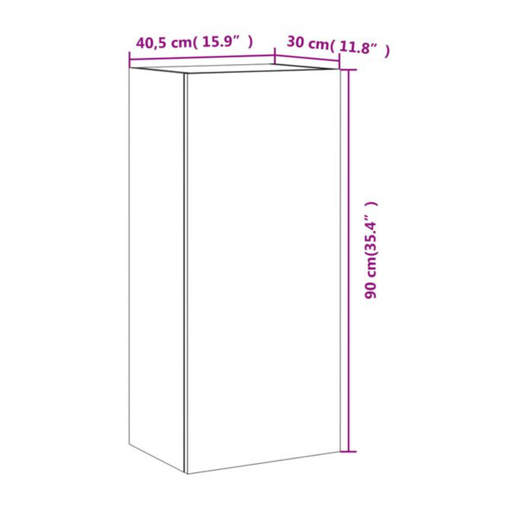 Ensemble Meuble TV Marron Effet Chêne Fumé - 102 cm-Mon Meuble TV-Chêne fumé-40 cm-1-13