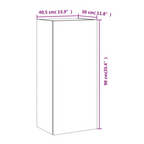 Ensemble Meuble TV Marron Effet Chêne Fumé - 102 cm-Mon Meuble TV-Chêne fumé-40 cm-1-13