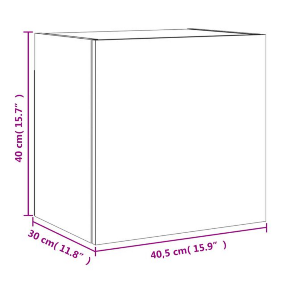 Ensemble Meuble TV Marron Effet Chêne Fumé - 102 cm-Mon Meuble TV-Chêne fumé-40 cm-1-14