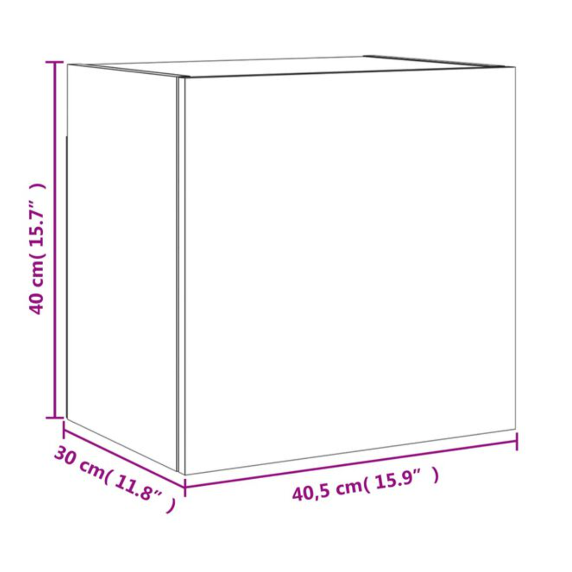 Ensemble Meuble TV Marron Effet Chêne Fumé - 102 cm-Mon Meuble TV-Chêne fumé-40 cm-1-14