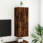 Ensemble Meuble TV Marron Effet Chêne Fumé - 102 cm-Mon Meuble TV-Chêne fumé-40 cm-1-3