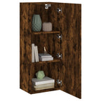 Ensemble Meuble TV Marron Effet Chêne Fumé - 102 cm-Mon Meuble TV-Chêne fumé-40 cm-1-5